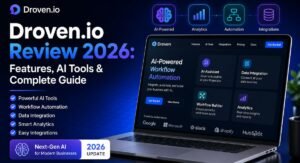 generate picture of my fearture image Droven.io Review 2026: Features, AI Tools & Complete Guide