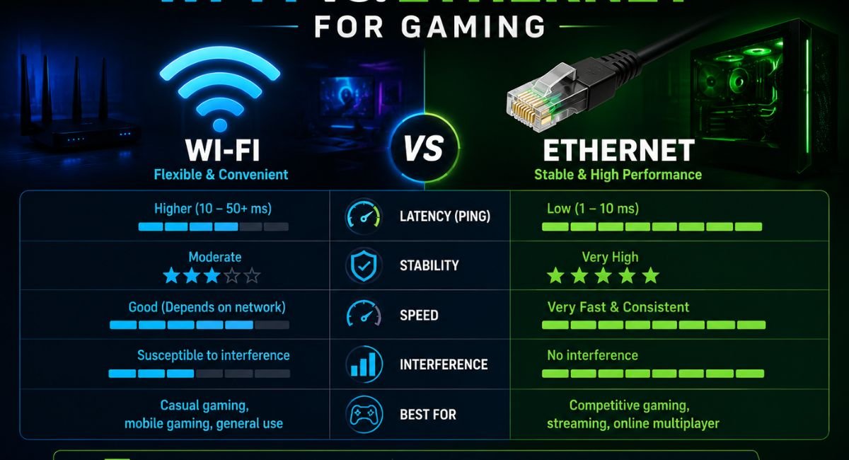 Wi-Fi vs. Ethernet for Gaming